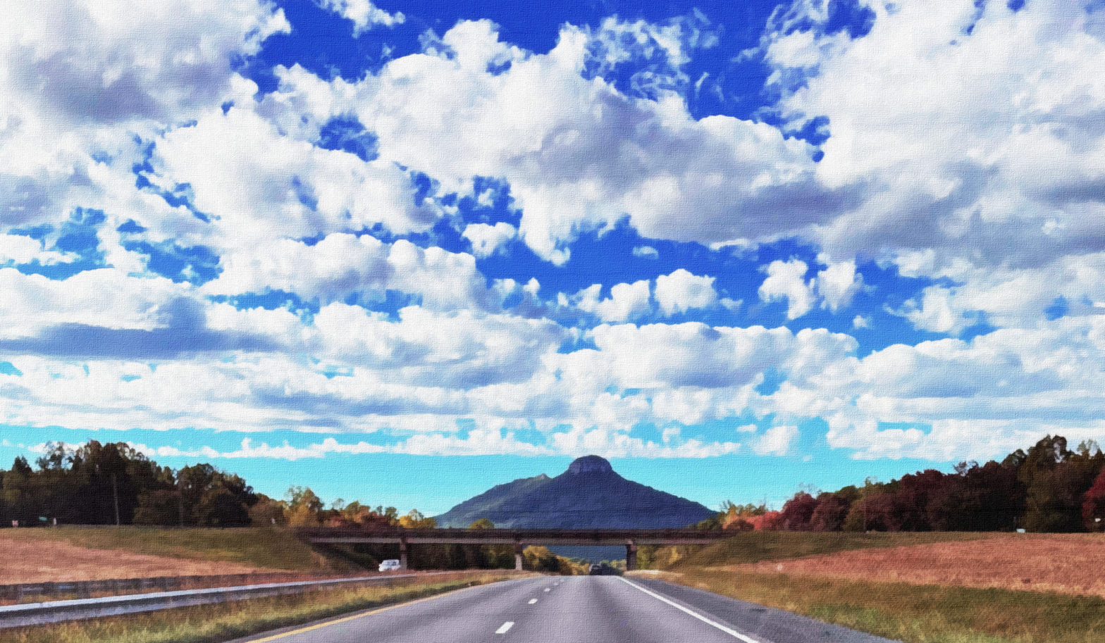 Mt. Pilot North Carolina from the car